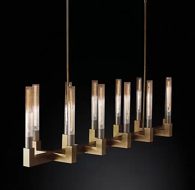 Candlestick Linear Chandelier 55"