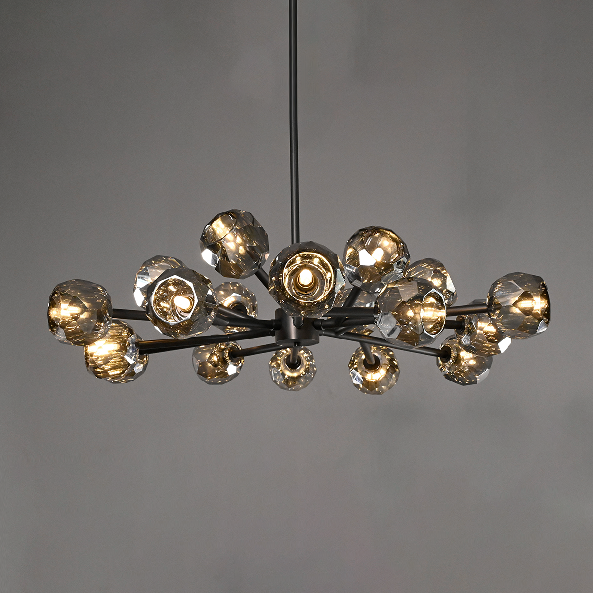 Bille De Crystal Ball Round Chandelier 48"