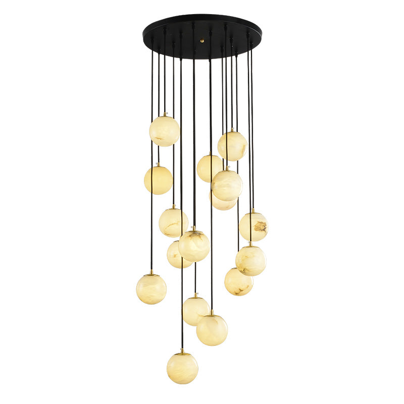 Aria Yanna Long chandelier for Duplex staircase light lucite