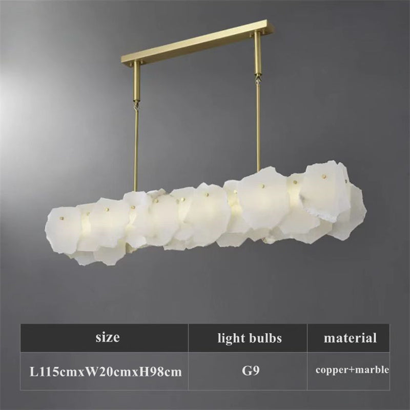 Aria Modern August Marble Linear Chandelier