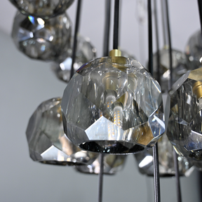 Bille De Crystal Ball Cluster Chandelier 19"