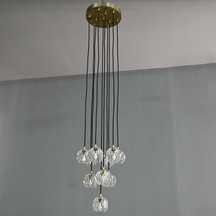 Bille De Crystal Ball Cluster Chandelier 14"