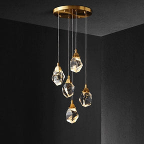 Irregular Crystal Diamante Crystal Mini Pendant Chandelier