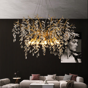 Aria Crystal Raindrop Branch Chandelier