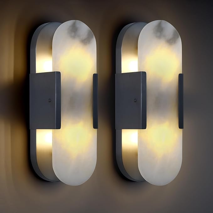 Halyra Alabaster Wall Sconce