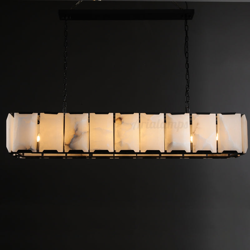 Aria Harry Calcite Rectangular Chandelier