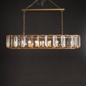 Aria Harry Crystal Rectangular Chandelier For Dining Room