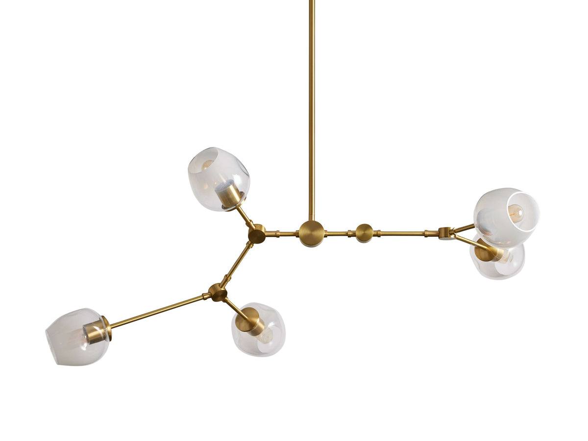 Covington Horizontal White Globe Branching Bubble Chandelier