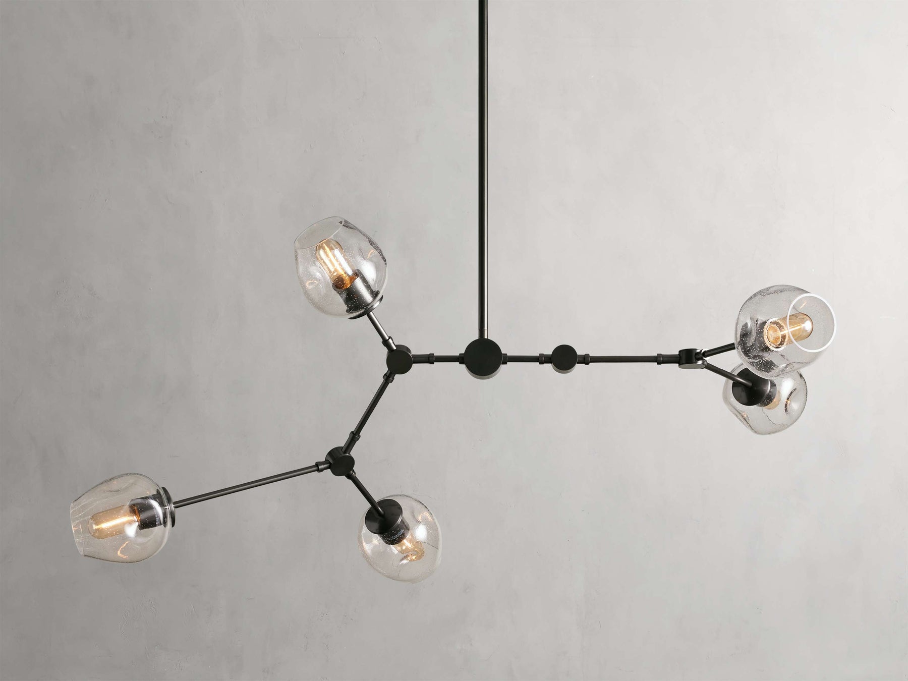 Covington Horizontal White Globe Branching Bubble Chandelier