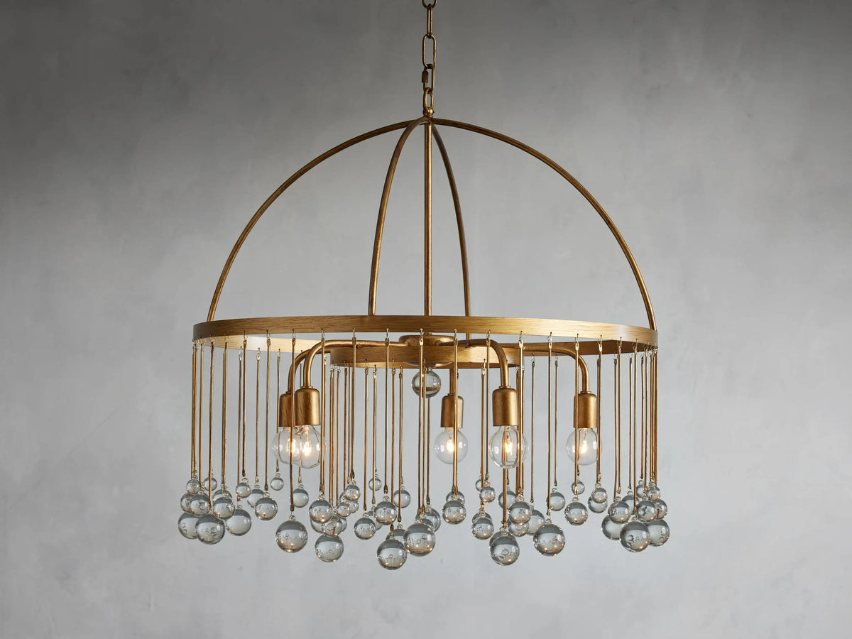 Crystal Ball Aubrey Round Chandelier 5 Light / 8 Light