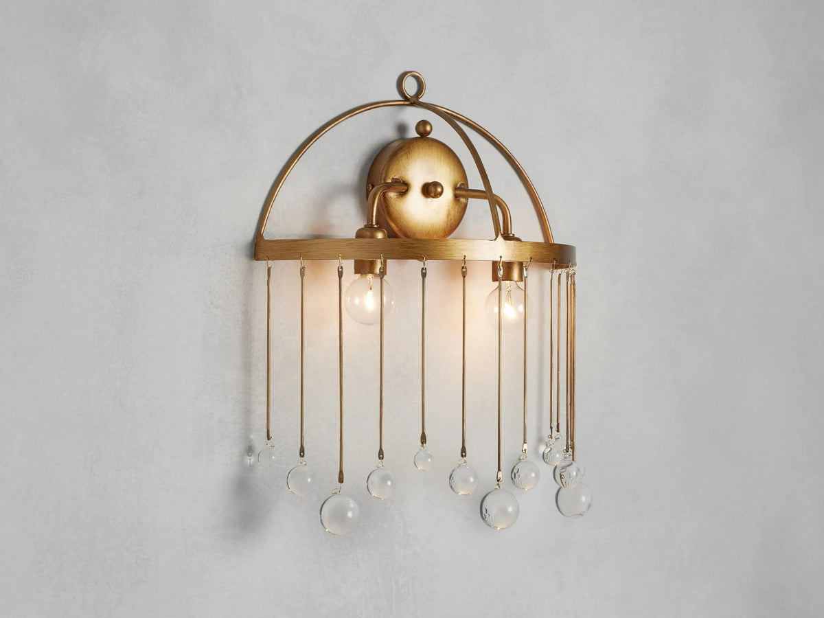 Crystal Ball Aubrey 2-Light Wall Sconce