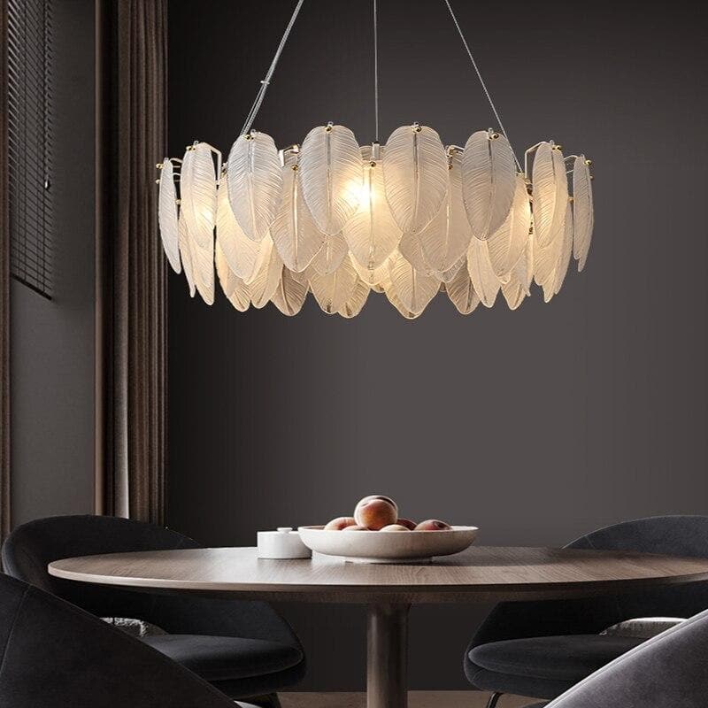 Lage Leaves Round Modern Chandelier