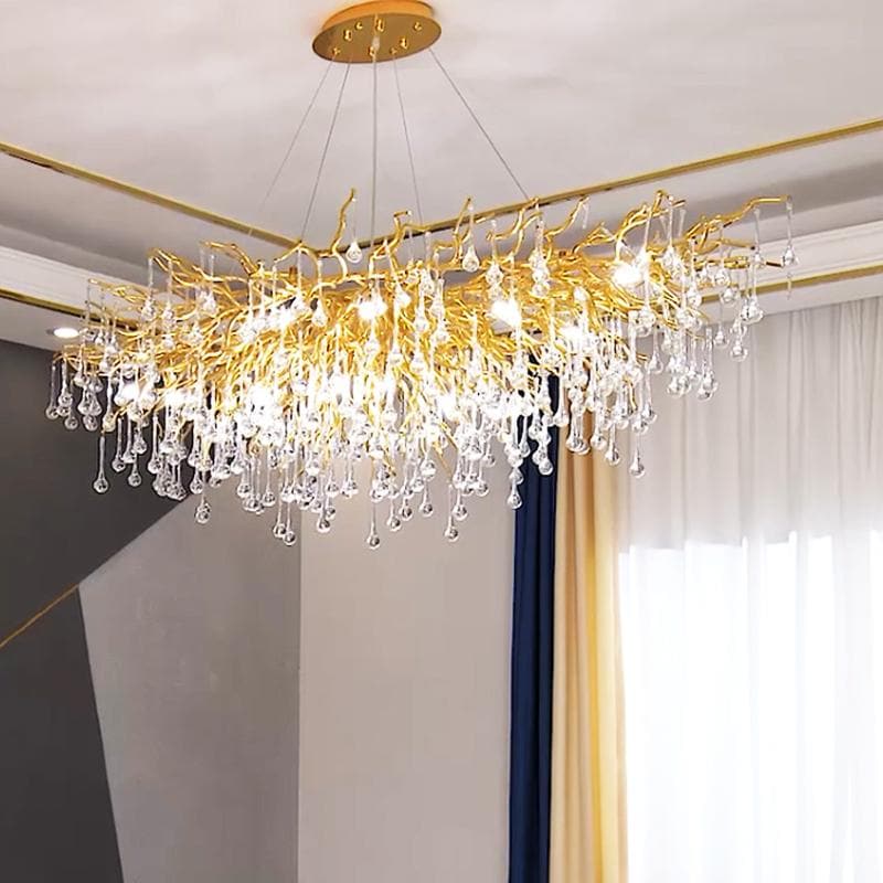 Branch Raindrop Tree Crystal Chandelier