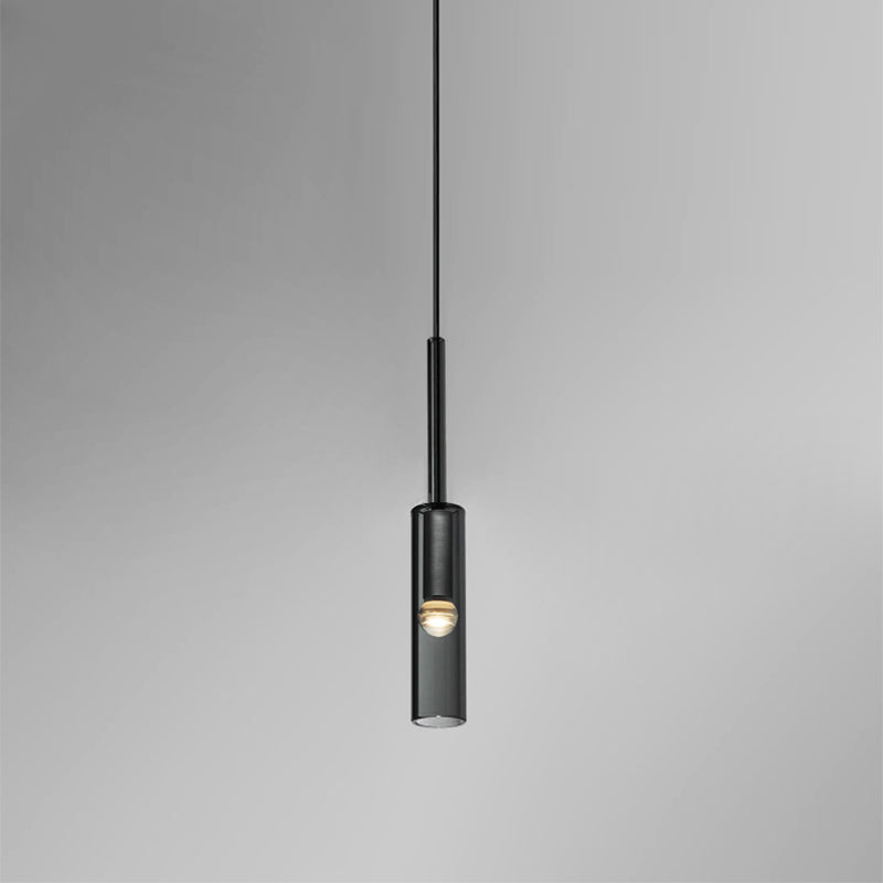 Smoke Grey Pendant Lighting Height 16.5"