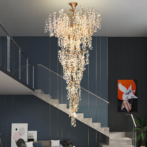 Aria Marais Blossom Petal Detail Grand Staircase Chandelier