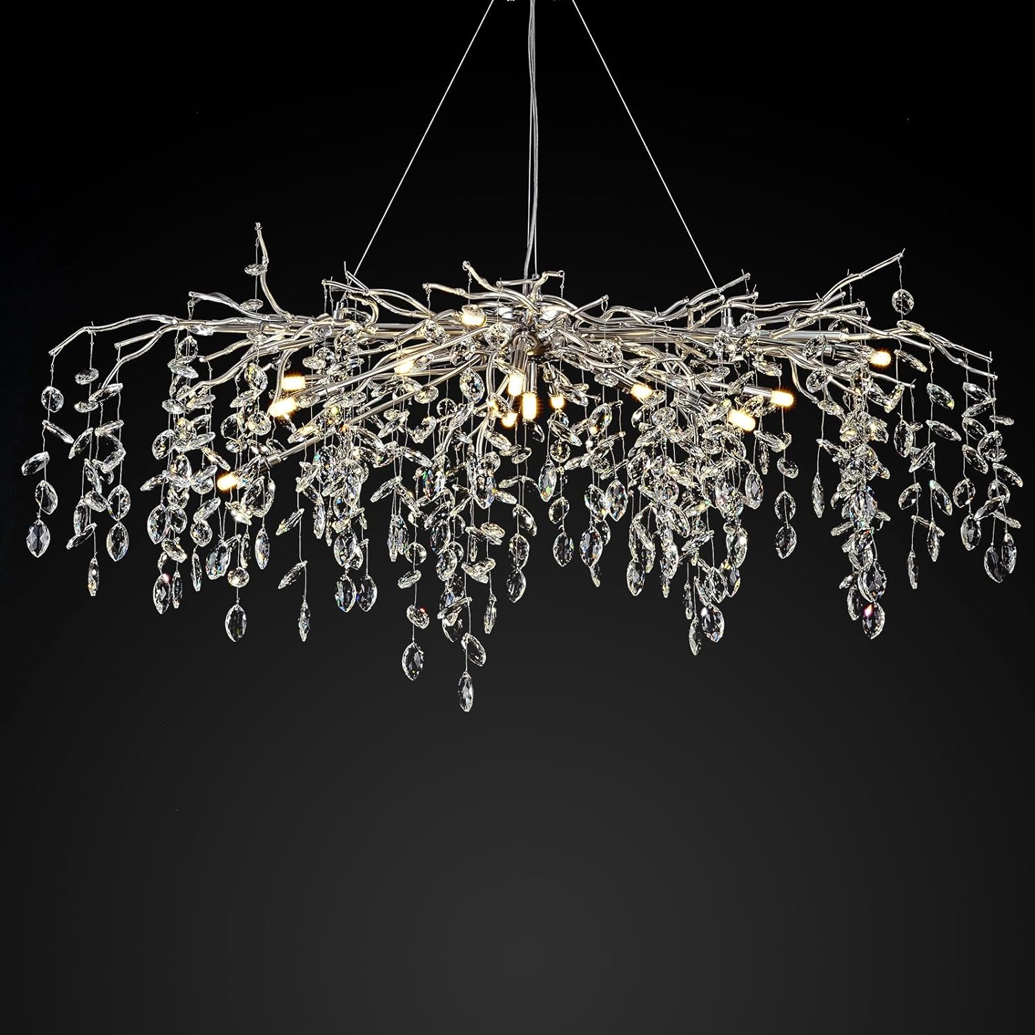 Raindrop Tree Branch Chandelier 23" 47"