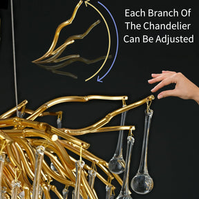 Raindrop Tree Branch Chandelier 23" 47"