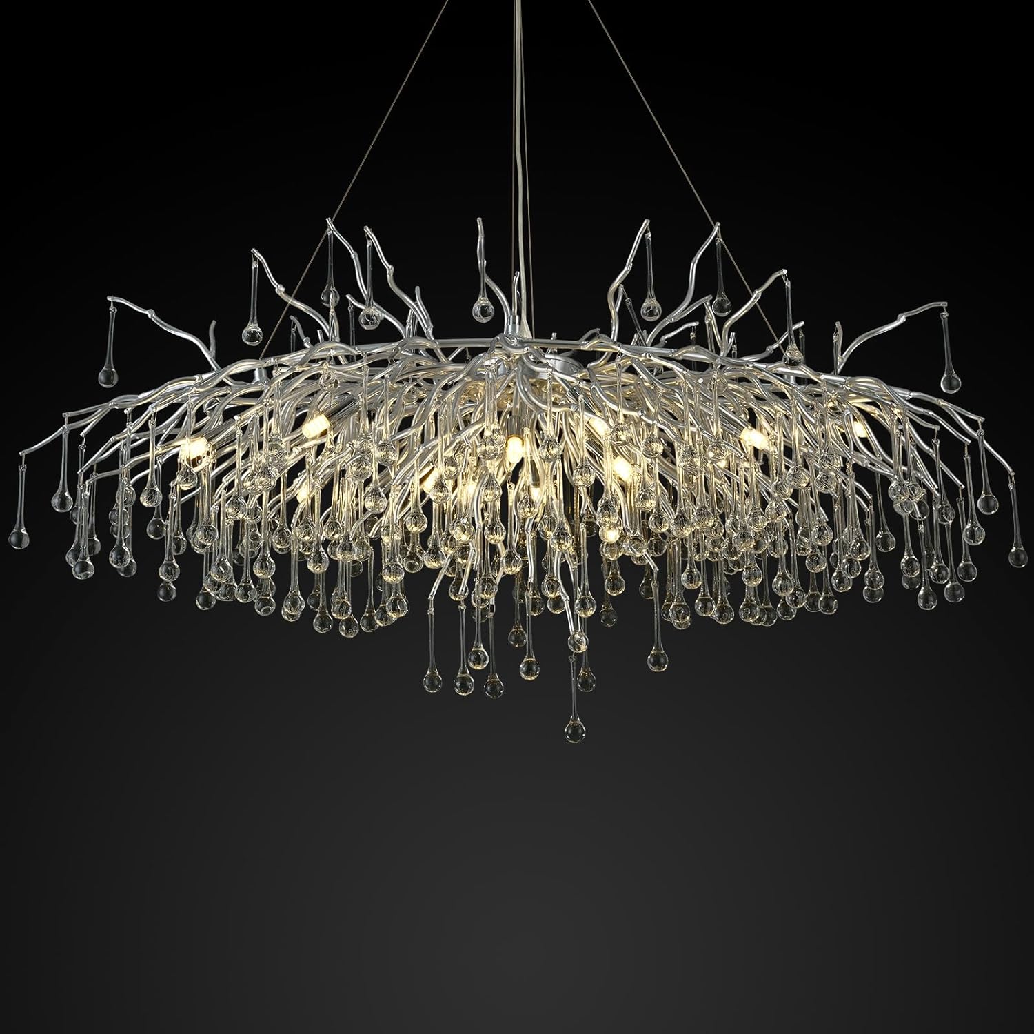 Raindrop Tree Branch Chandelier 23" 47"