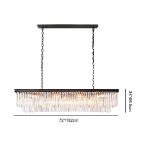 Odeon Crystal  2-Layer Rectangle Chandelier