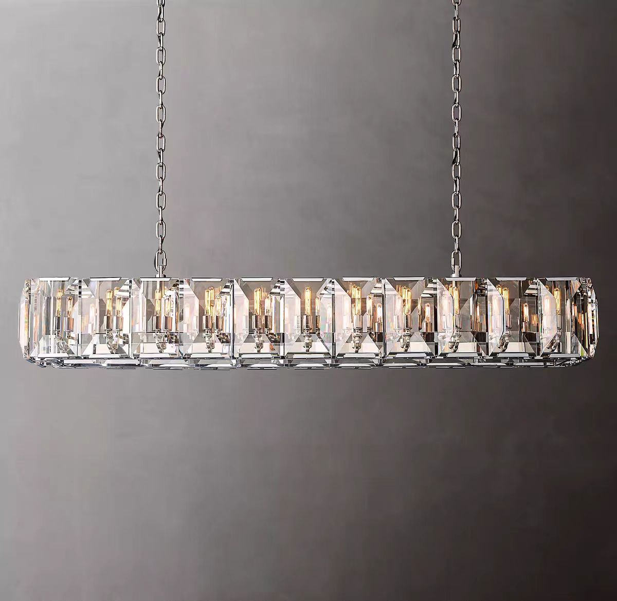 Harlew Multi Crystal Rectangular Chandelier