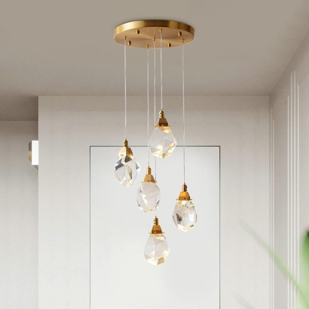 Irregular Crystal Diamante Crystal Mini Pendant Chandelier