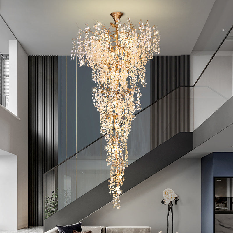 Aria Marais Blossom Petal Detail Grand Staircase Chandelier