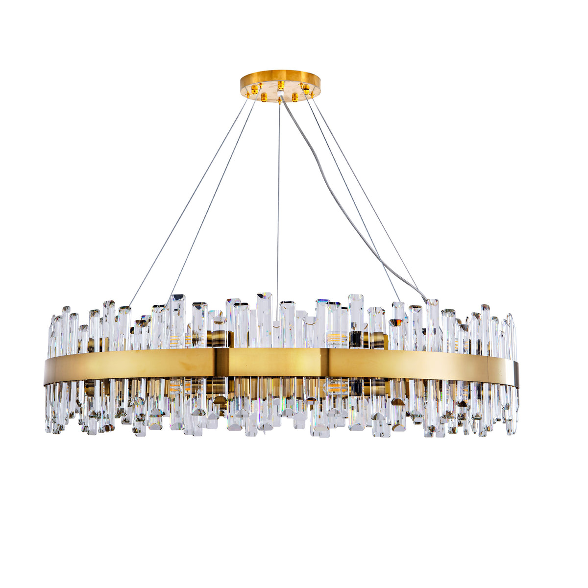 Cylith Round Crystal Chandelier