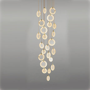 Aria Queenie Marble Disc Round Chandelier For Loft