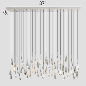 Soltaire Linear Chandelier 37'' 50'' 70'' 87"W 120"W