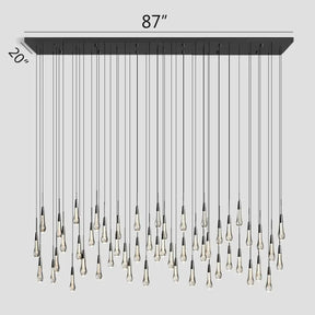 Soltaire Linear Chandelier 37"50"70"87"120"