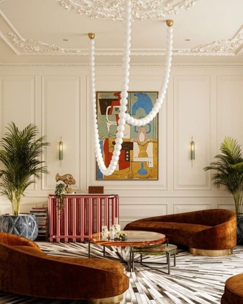 Modern Creative Pearl Necklace Chandelier