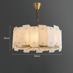 Aria Marble Lorry Round Chandelier 20" 31"