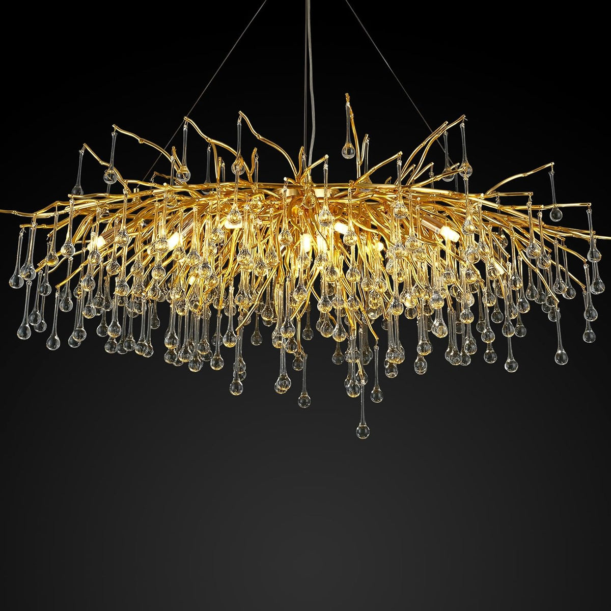 Raindrop Tree Branch Chandelier 23" 47"