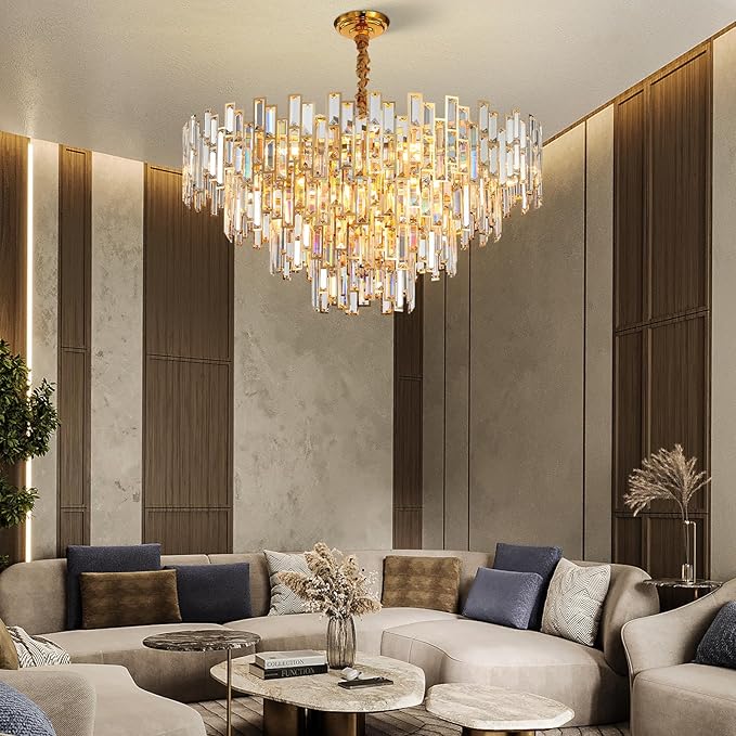 Noxara Round Crystal Chandelier