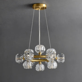 Bille De Clear Crystal Round Chandelier Cord