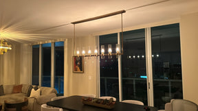 Ravelle Glass Linear Chandelier 59"