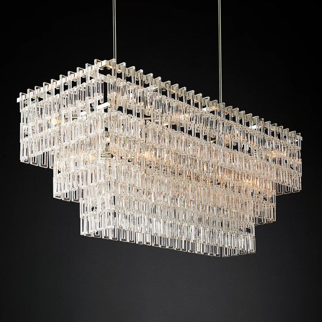 Marignan Tier K9 Crystal  Rectangle Chandelier