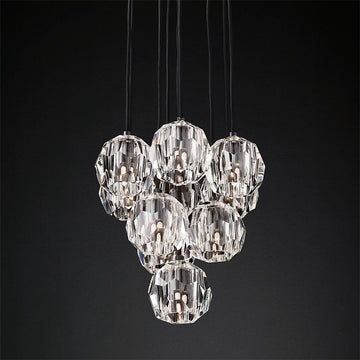 Bille De Crystal Ball Cluster Chandelier 14"