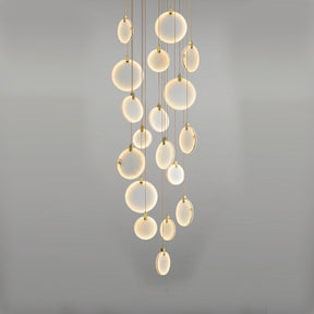 Aria Queenie Marble Disc Round Chandelier For Loft