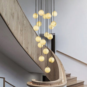 Aria Yanna Long chandelier for Duplex staircase light lucite