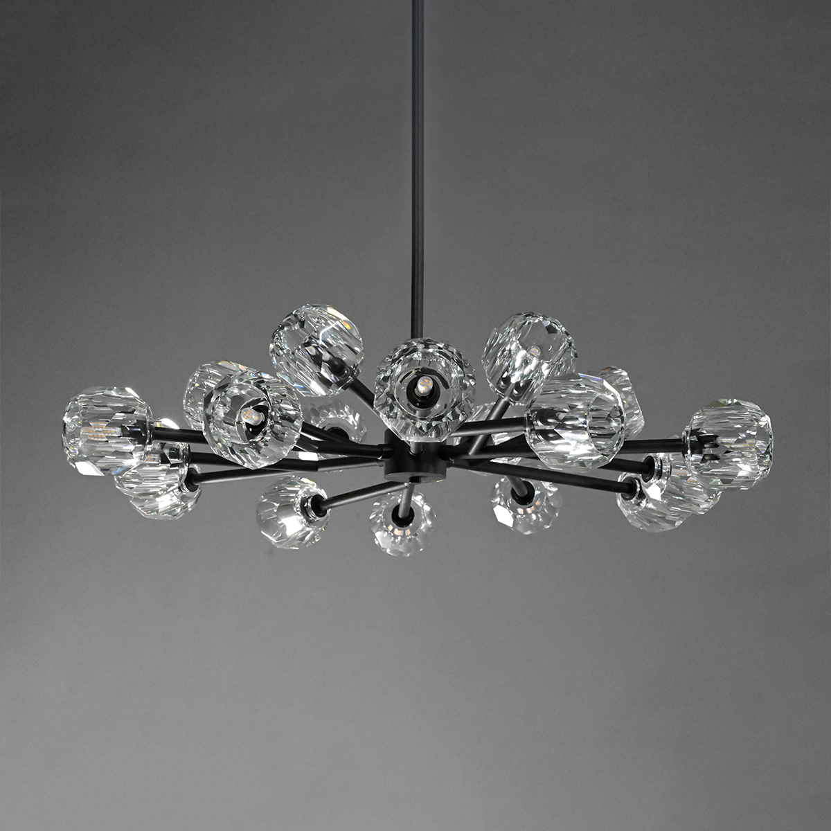 Bille De Crystal Ball Round Chandelier 48"