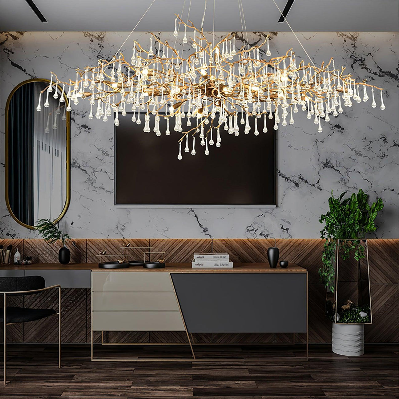 Drios Raindrop Chandelier