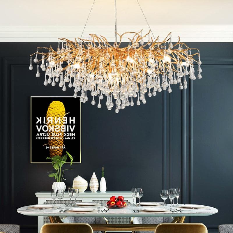 Branch Raindrop Tree Crystal Chandelier