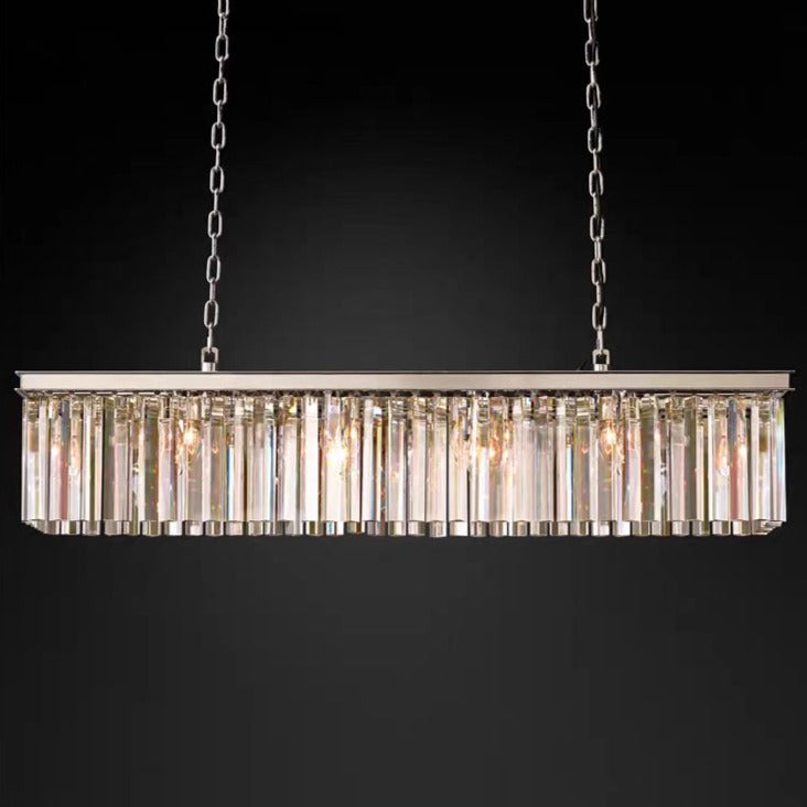 Odeon Crystal Rectangular Chandelier 59“