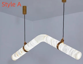 Simplicity Alabaster Linear Chandelier  51'' 55'' 60'' 61'' 65''W