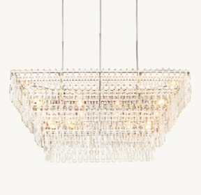 Marignan Tier K9 Crystal  Rectangle Chandelier