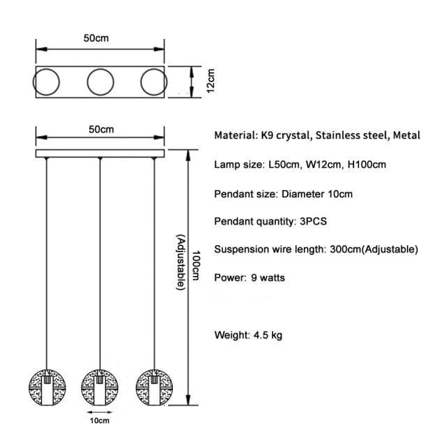 Adonis Suspension Water Drop Chandelier（ 43-Light customized）