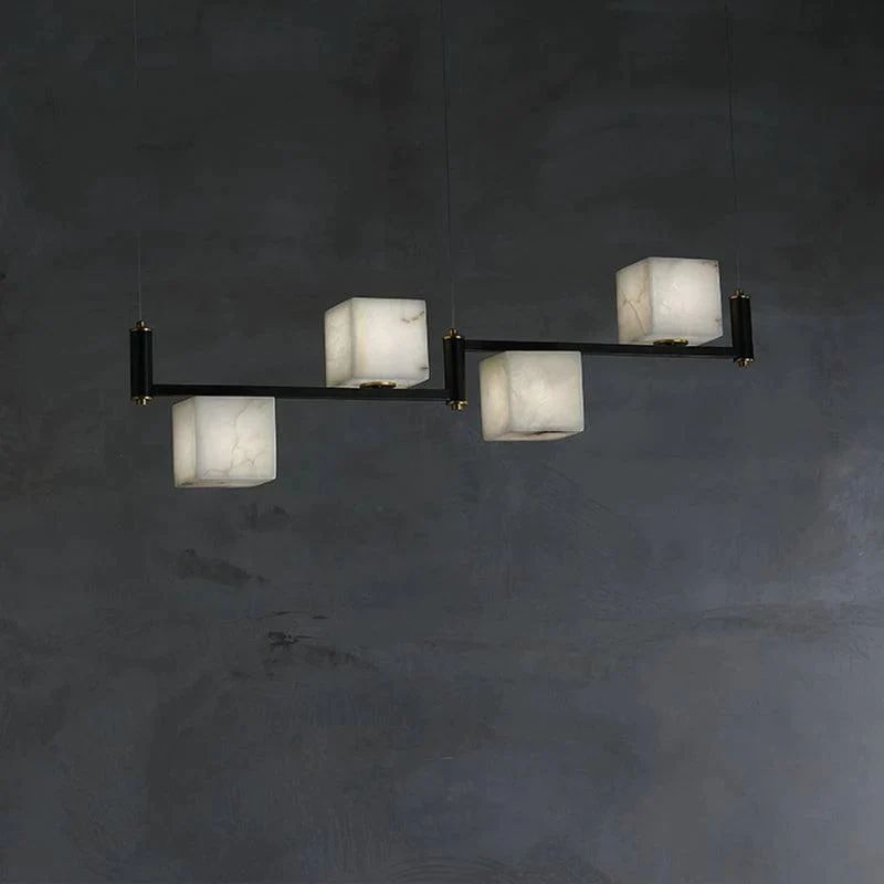 Aria Alabaster Cubic Dining Table Pendant