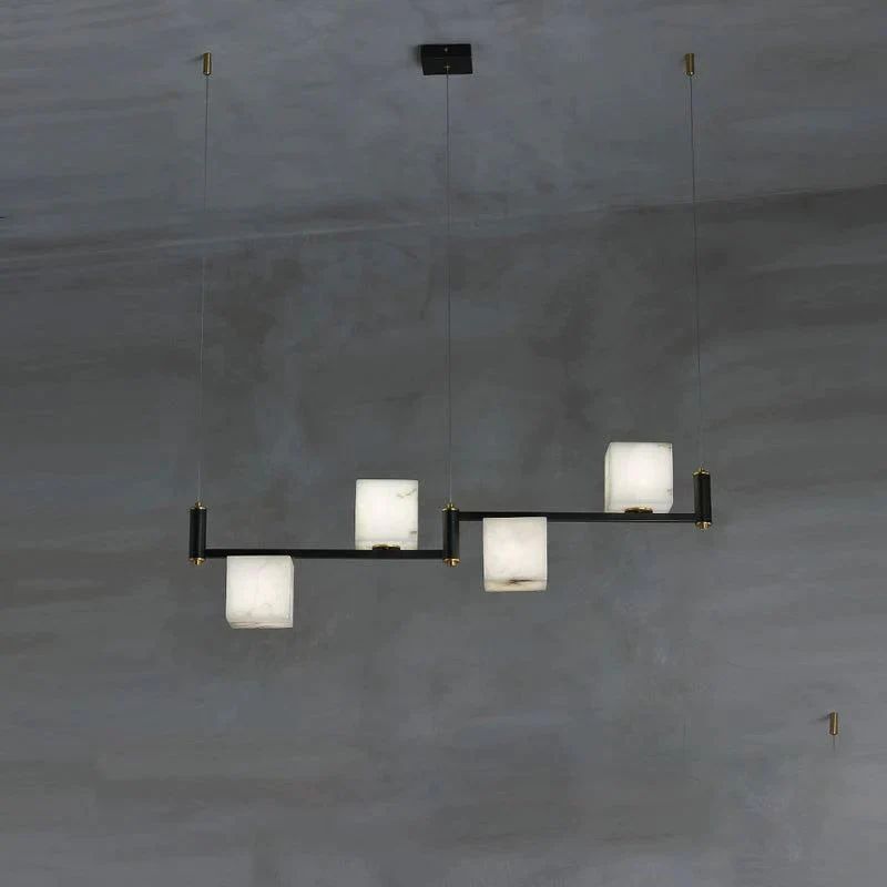 Aria Alabaster Cubic Dining Table Pendant