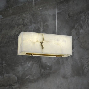 Aria Alabaster Cuboid Dining Room Chandelier